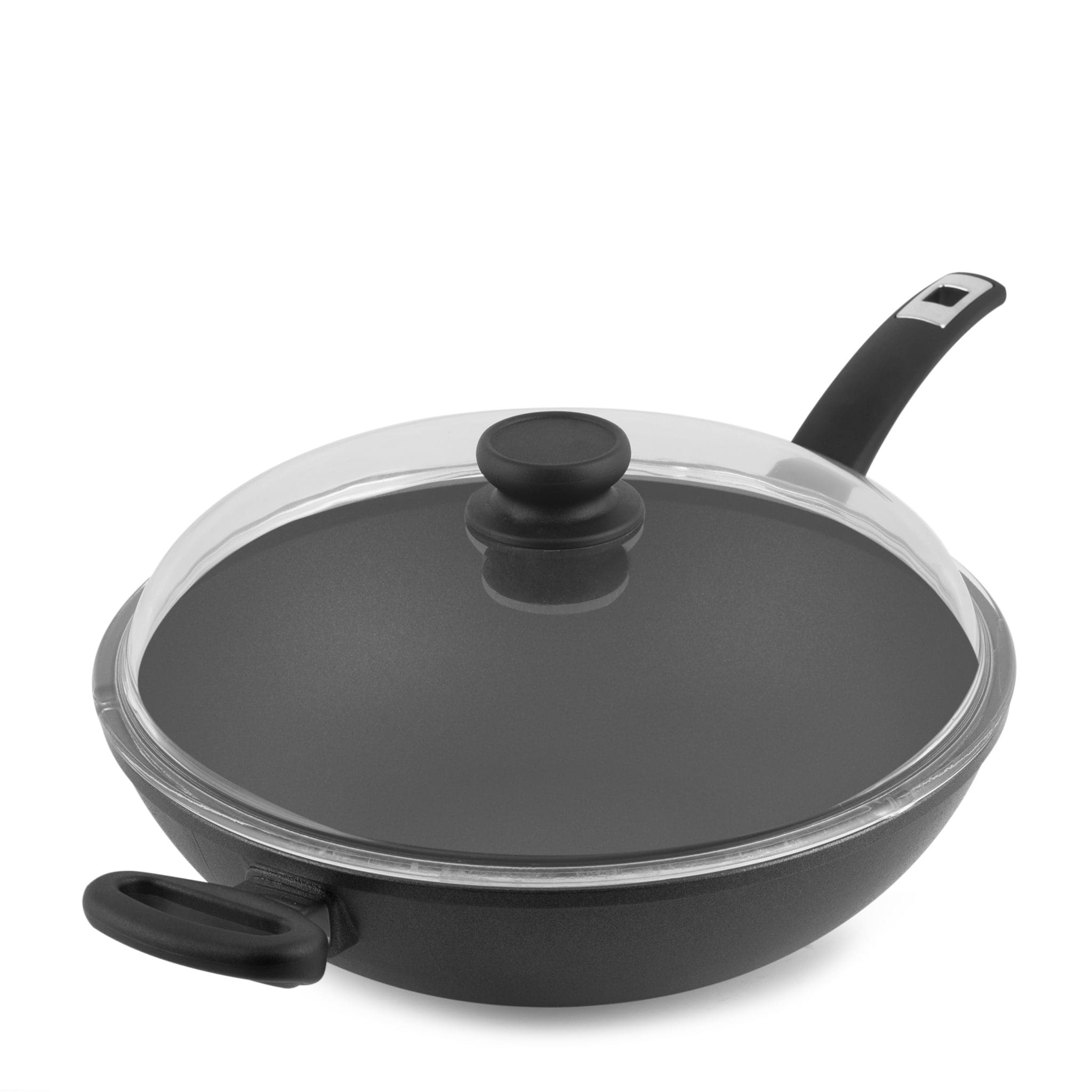 Get Aroma Non-Stick Stainless Steel Wok Pan with Self-Balancing