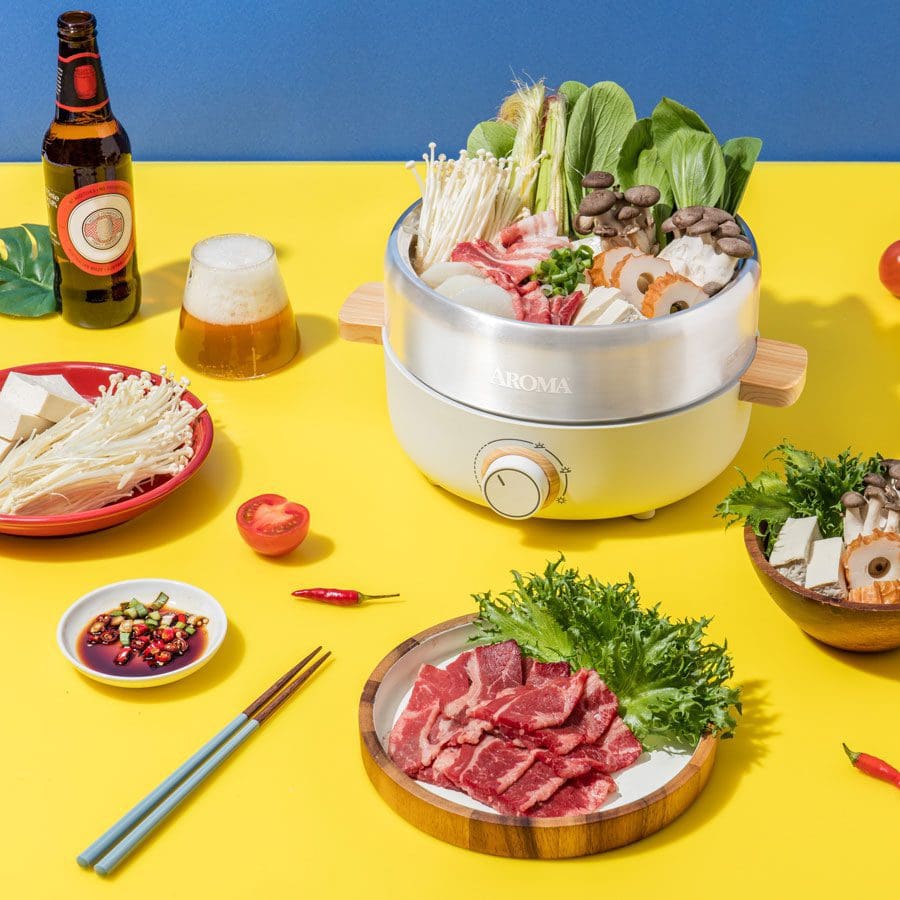 Get Aroma Auto Lifting Electric Hot Pot and Multi-function Cooker Delivered