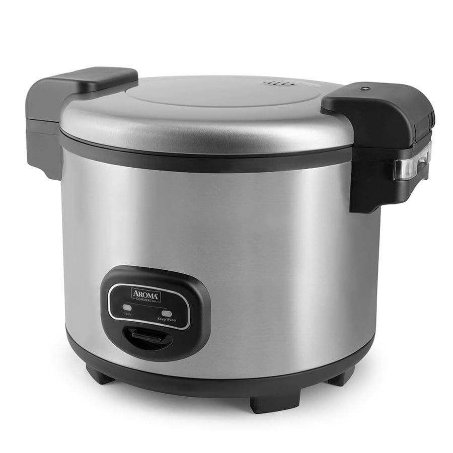 Aroma Housewares 60-Cup (Cooked) (30-Cup UNCOOKED) Commercial Rice Cooker,  Stainless Steel Exterior (ARC-1130S), Silver