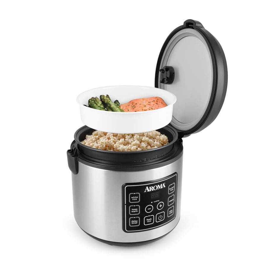 Aroma 8 Cup Non-Stick Rice Cooker, 3 Piece