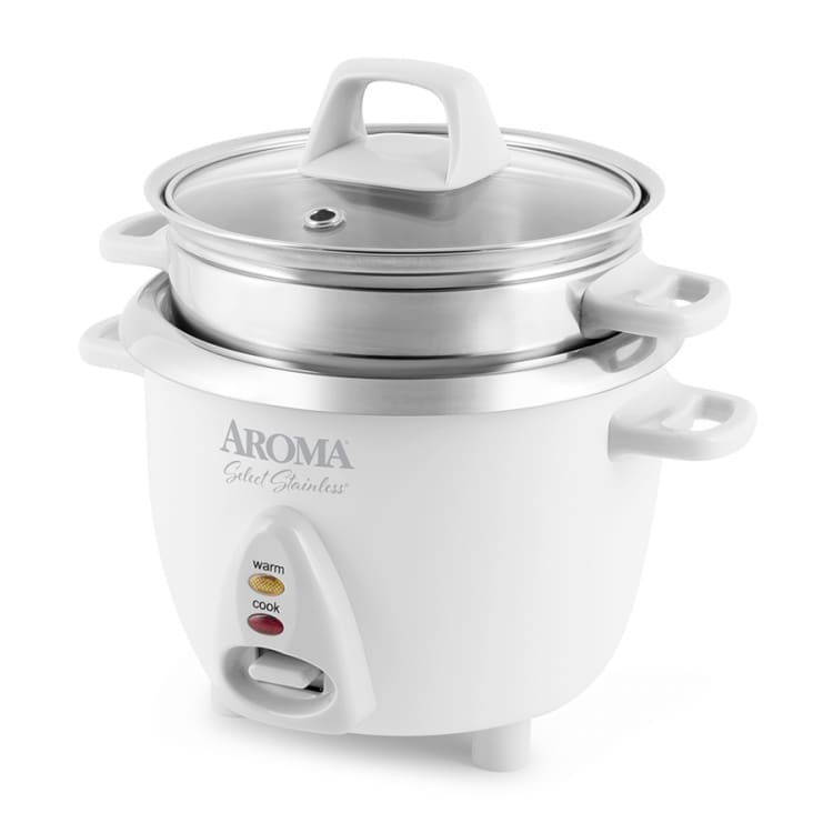 Select Stainless Rice & Grain Cooker & Steam Tray | AROMA Housewares