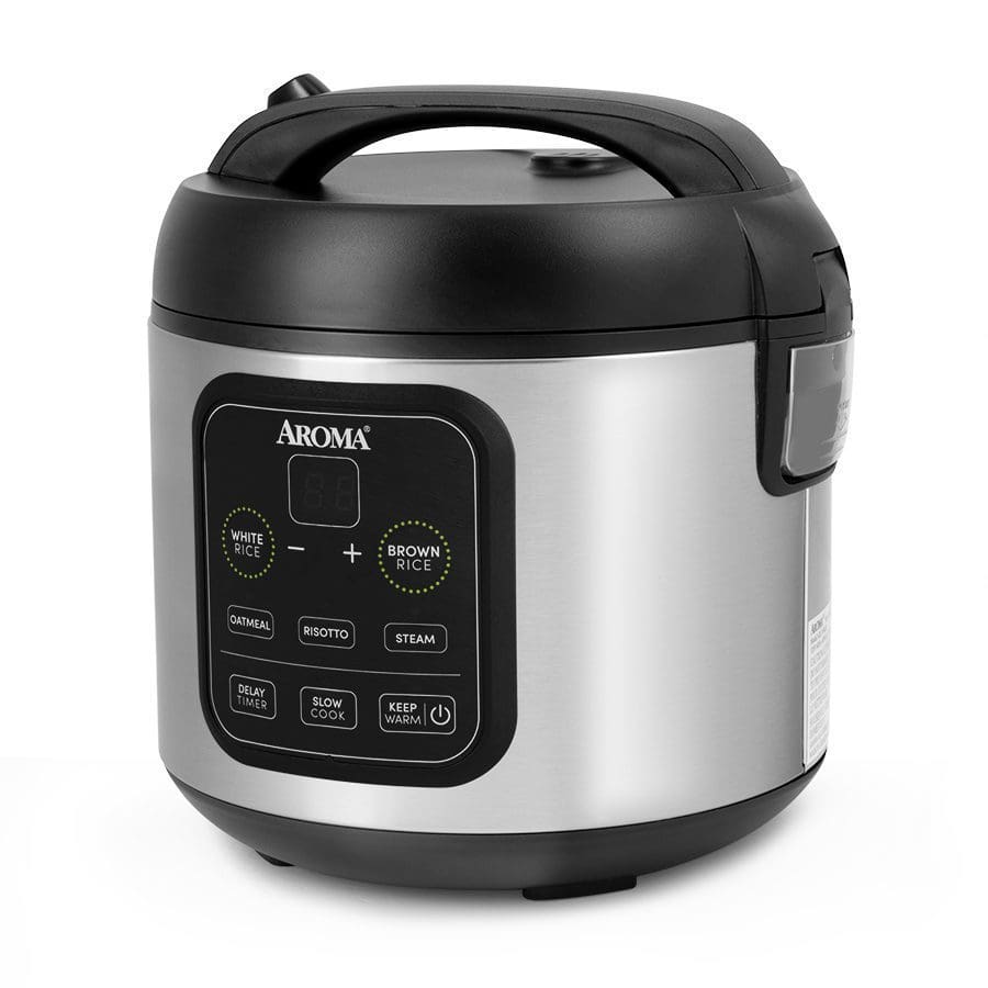 Aroma® 8-Cup (Cooked)/2Qt. Digital Rice & Grain Multicooker, Black, New,  ARC-994SB