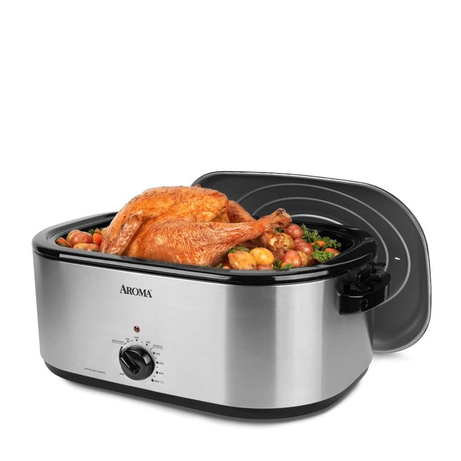 Aroma 22Qt Roaster Oven Electric Bake Home Kitchen Countertop Slow Cooker 