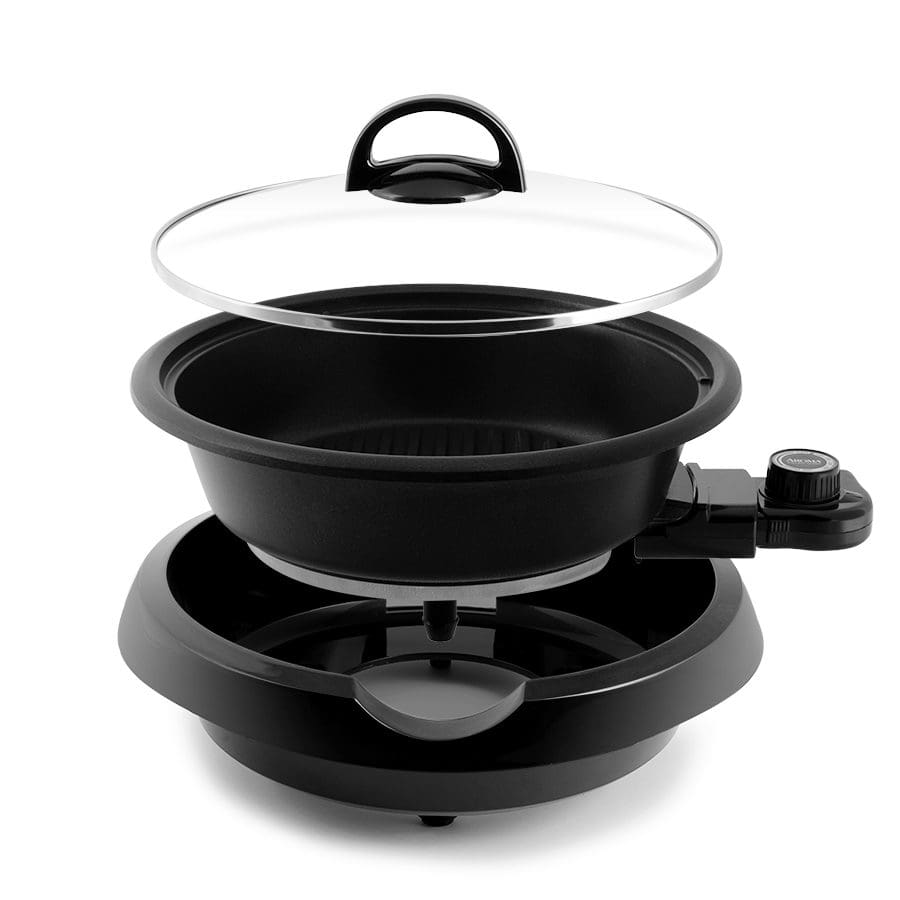 Aroma ASP-133 Super Pot 3 in 1 Indoor Electric Grill Pot Steamer