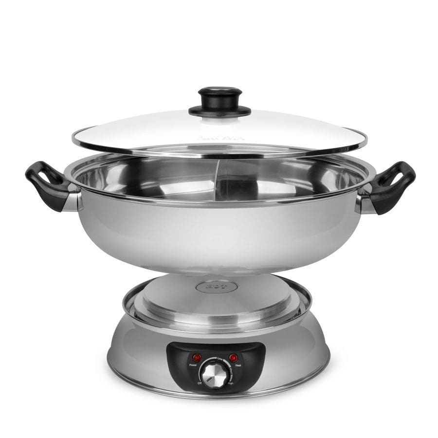 Stainless Steel Hot Pot Chinese Dual Sided Pot for Restaurant