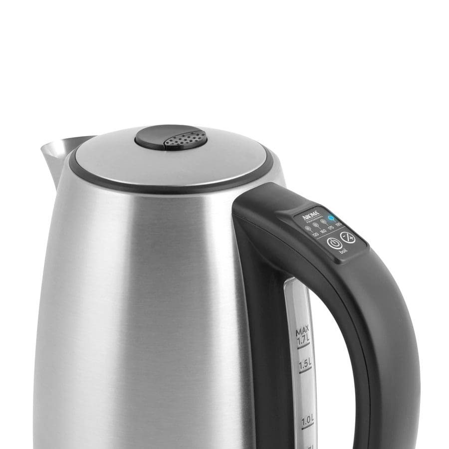 Mr. Coffee 1.7 Liter Digital Electric Kettle, Brushed Stainless Steel 