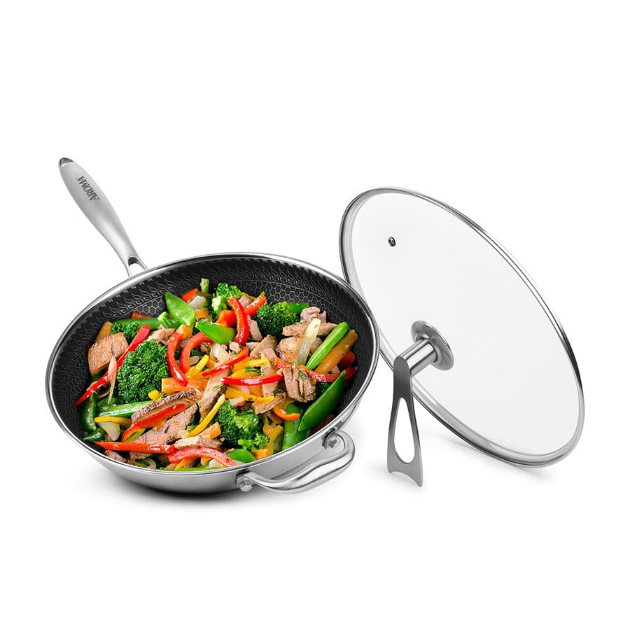 Non-stick Frying Pan With Cover - Perfect For Steak, Vegetables, And Rice -  Easy To Clean And Durable - Temu