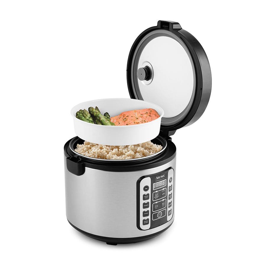 Aroma 20 Cup Digital Multicooker & Rice Cooker - Stainless Steel : Target